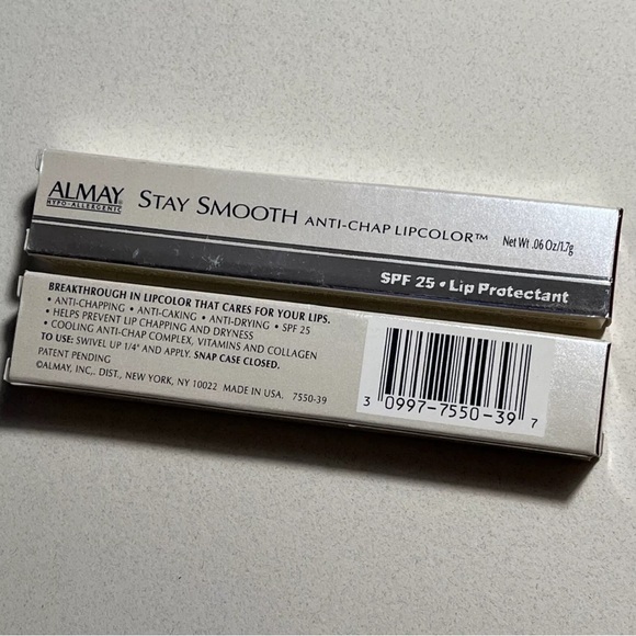 2x ALMAY Stay Smooth Anti-Chap Lipcolor with SPF 25 - Lip Protectant #39 DEEP - Picture 4 of 7